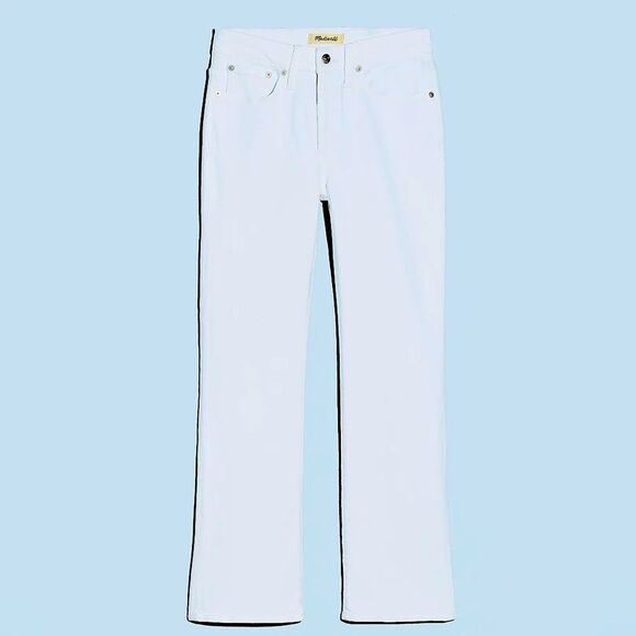 Madewell NWT Kick Out Crop Jeans Size 31 in Pure White - Picture 6 of 10